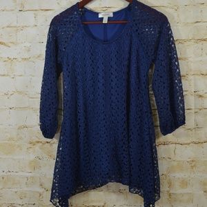Dressbarn Lace Overlay Top